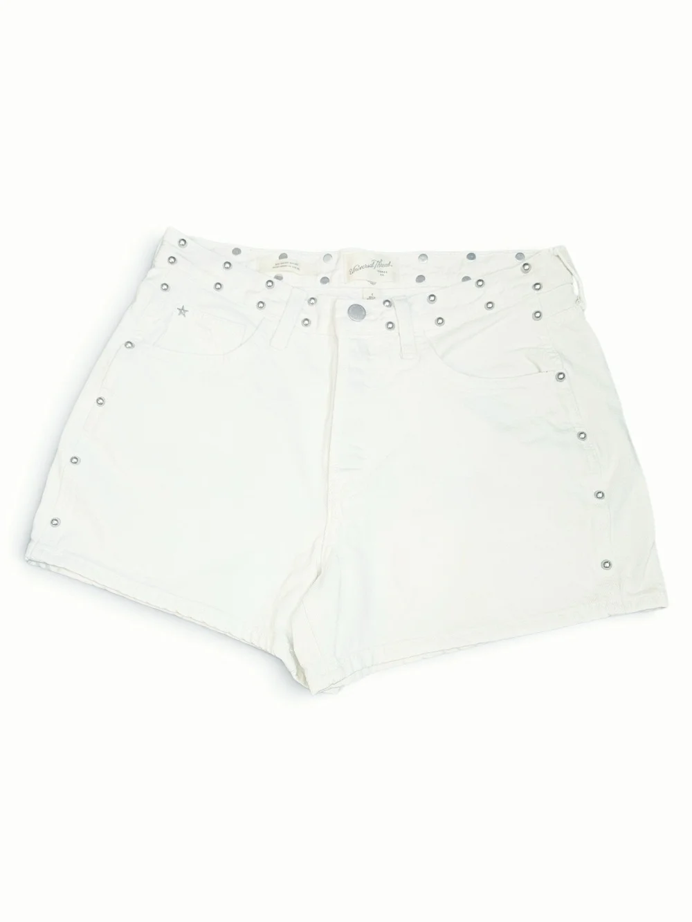 Universal Thread White Studded Denim 90s Baggy Shorts Size 4